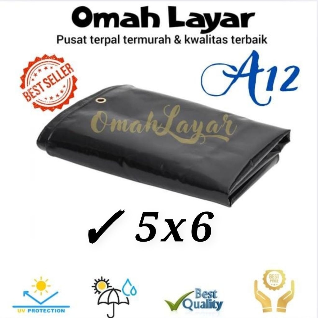 terpal lembaran hitam A12 A15 5x6 Korea terpal tenda truck terpal tebal anti air atap tenda warung d