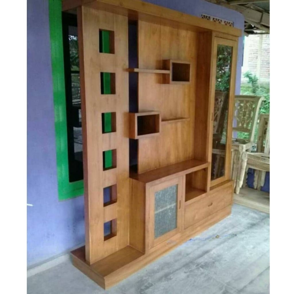 bufet partisi jati,bufet penyekat ruangan kayu jati