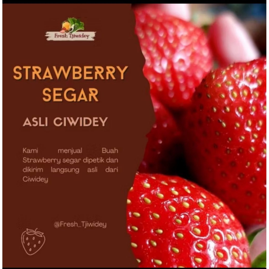 

strawberey asli fresh Ciwidey ( 1Kg ) khusus pulau jawa