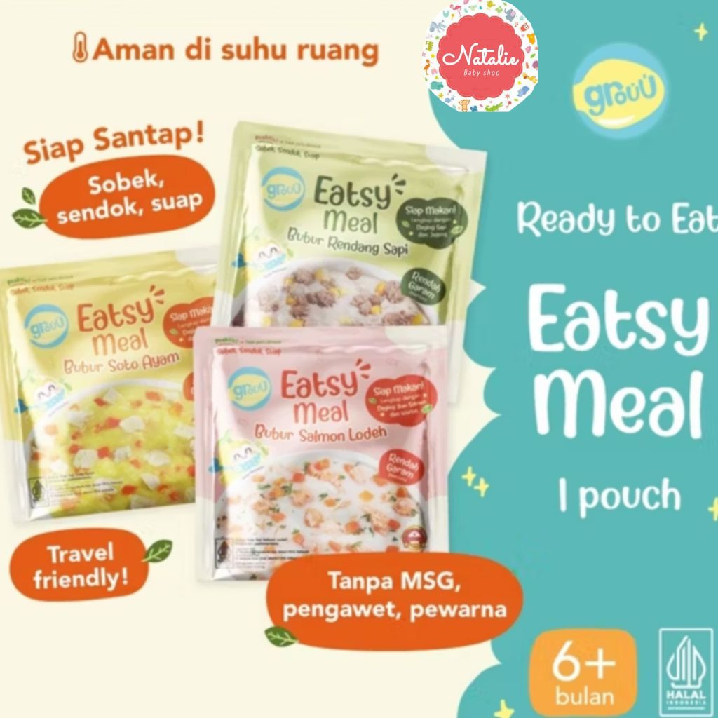 

GROUU Eatsy Meal 120gr Bubur Siap Saji Tanpa MSG