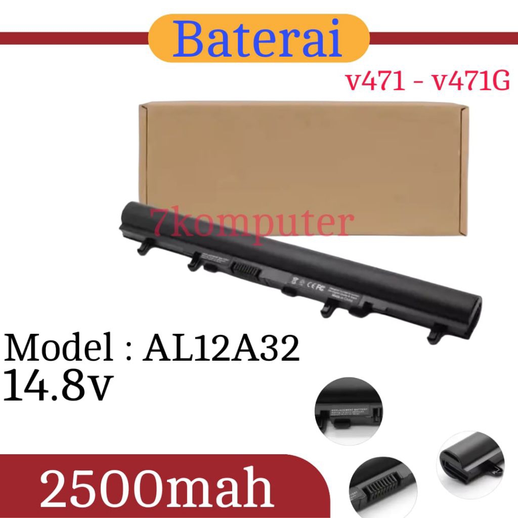 Baterai/Battery Acer E1-432E1-432GE1-432P E1-432PGE1-470E1-470GE1-472E1-472P Batre laptop