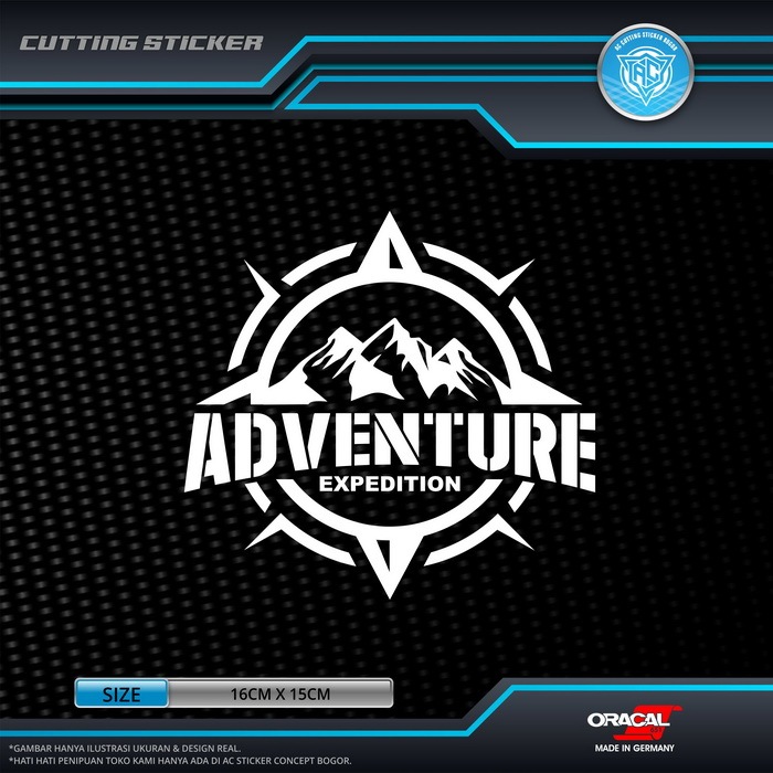 Sticker Cutting Adventure Expedition Stiker Untuk Kaca Body Mobil Motor