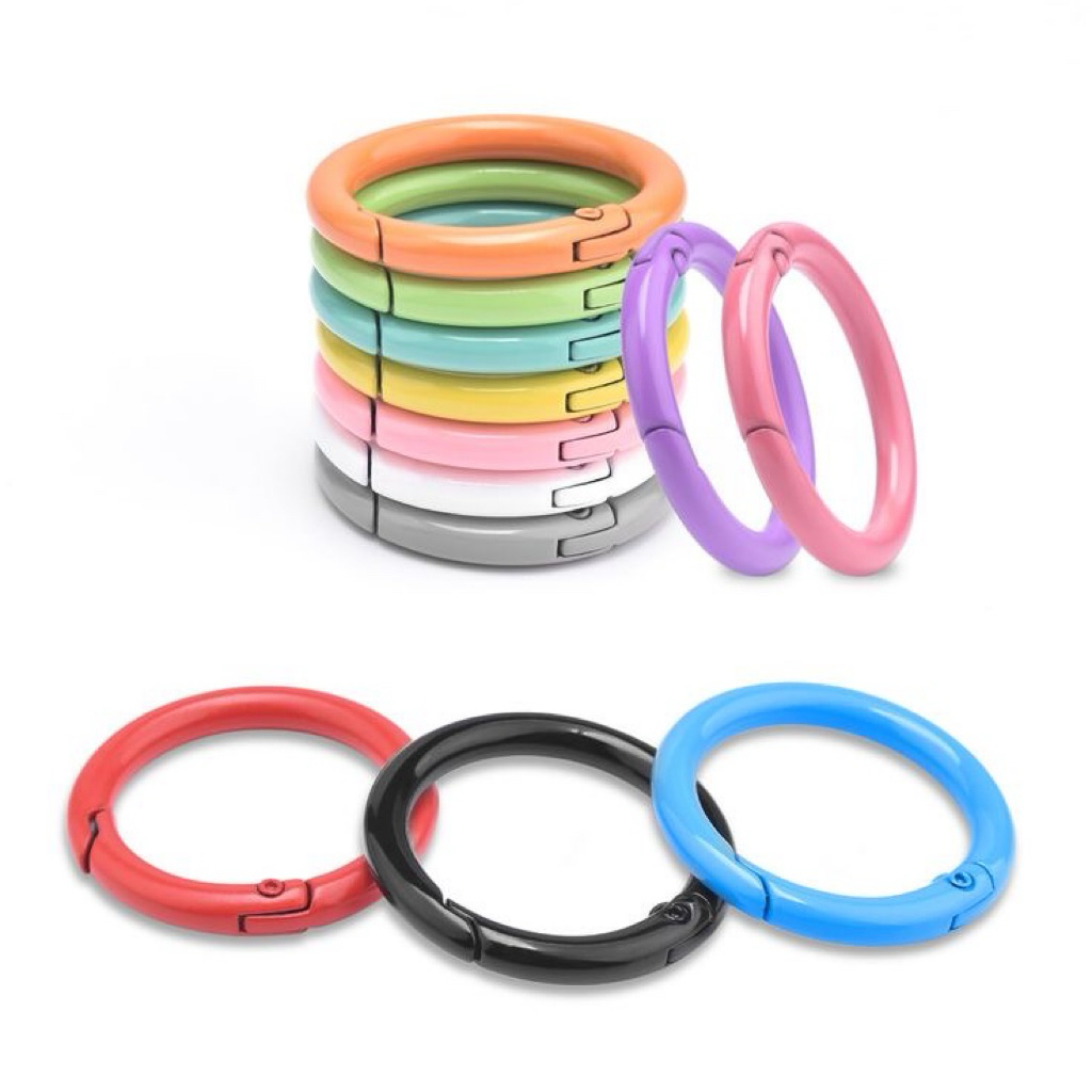 Carabiner Bulat Full Warna 4 CM