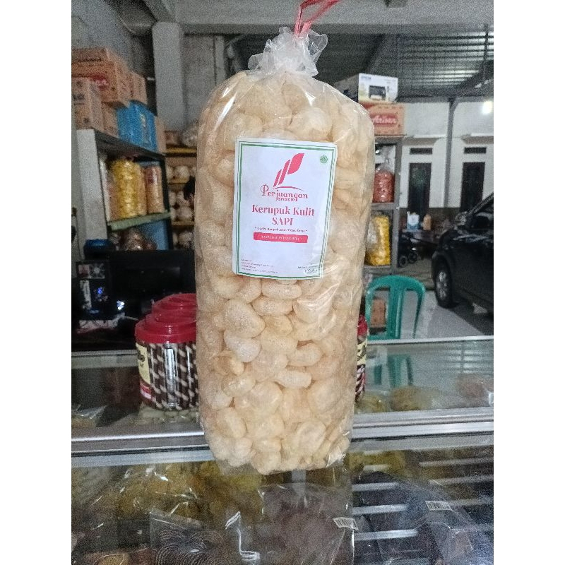 

Kerupuk Kulit Sapi Asli Matang Berat 1ball Rasa Asin Dan Gurih Khas Cirebon