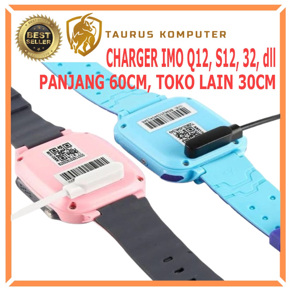 Kabel Charger Jam Tangan Imo Imoo Smartwatch Anak Q12 IP67 Z5 Z6 W33 Evercoss B5 J1 Casan Magnet