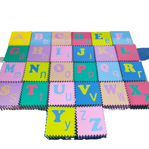 Evamat matras puzzle abjad jumbo 30x30 tebal 2 cm mainan edukasi/playmate/alas lantai/karpet puzzle