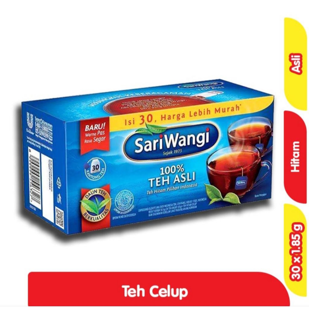 

TEH SARIWANGI 1 BOX ISI 30 TEH HITAM