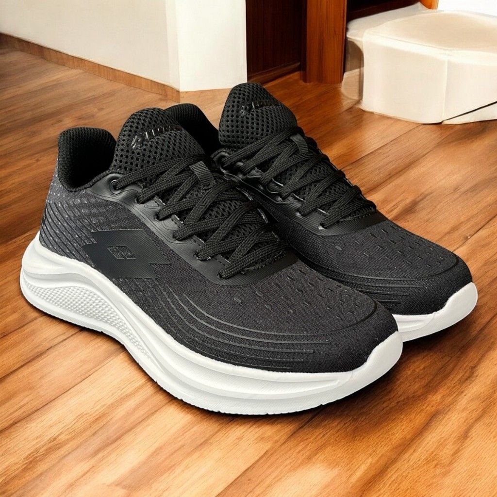 LOTTO DALLIN BLACK WHITE SEPATU RUNNING ORIGINAL LOTTO SEPATU LARI ORIGINAL LOTTO SEPATU OLAHRAGA LO