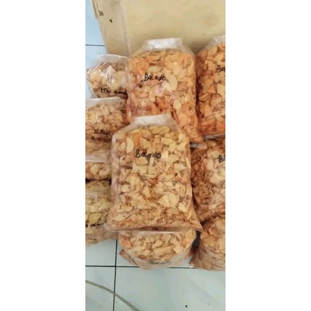 

keripik singkong patahan saya suka (remukan)