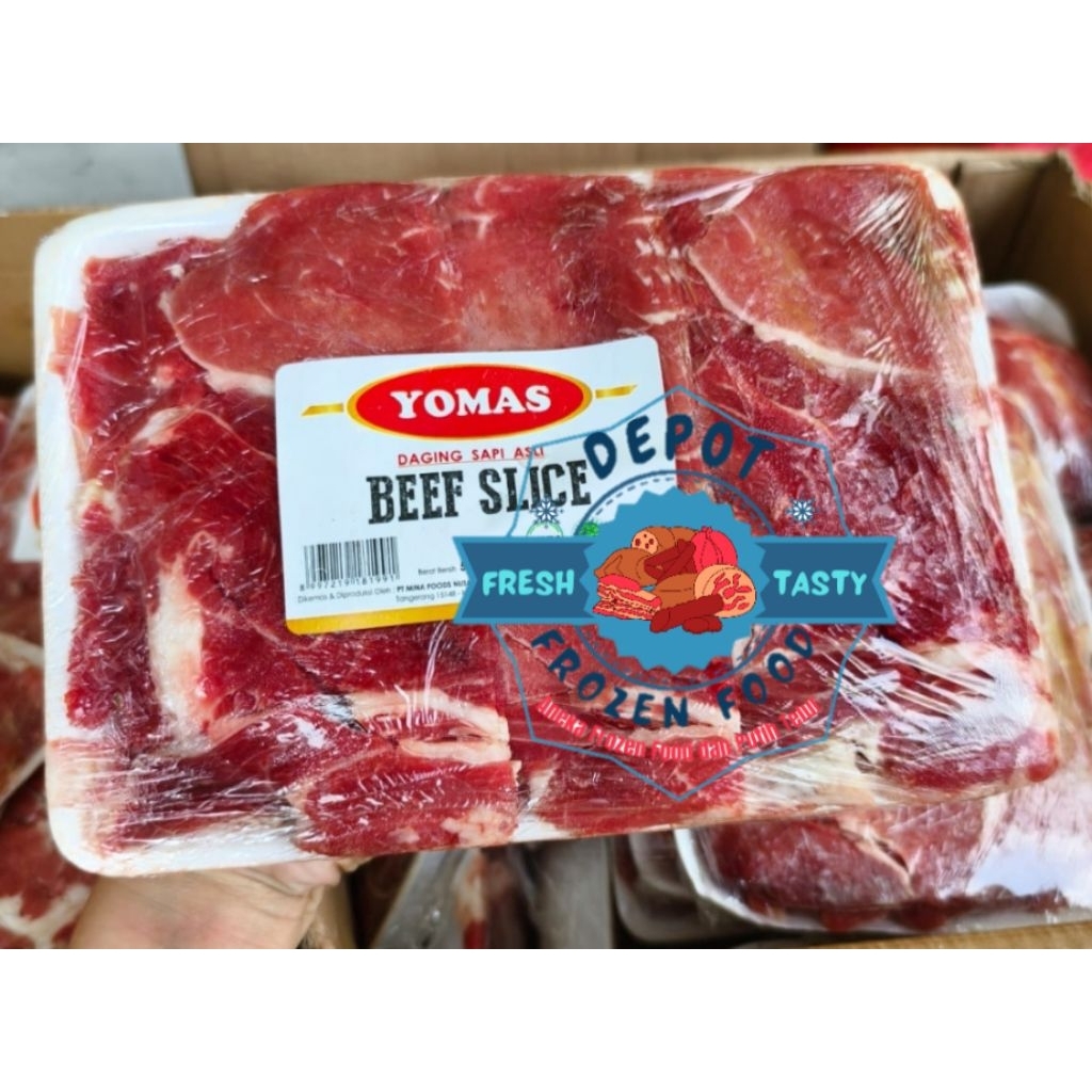 Yomas Beef Slice 500gram Grill Daging Yoshinoya Daging Slice Murah Daging Frozen Food Daging Panggan