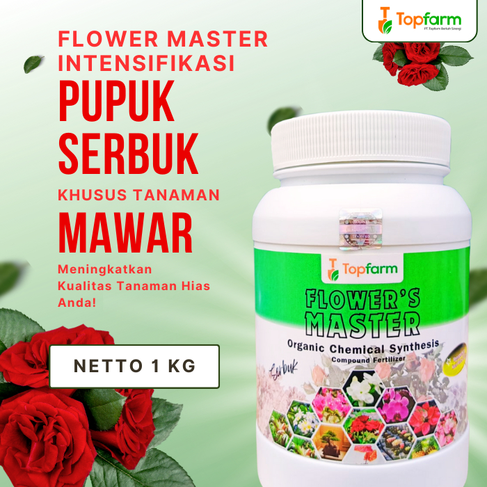 Pupuk Serbuk Topfarm / Pupuk Mawar Berbuah Lebat / Pupuk Mawar Berunga Besar / Pupuk Mawar Racikan /
