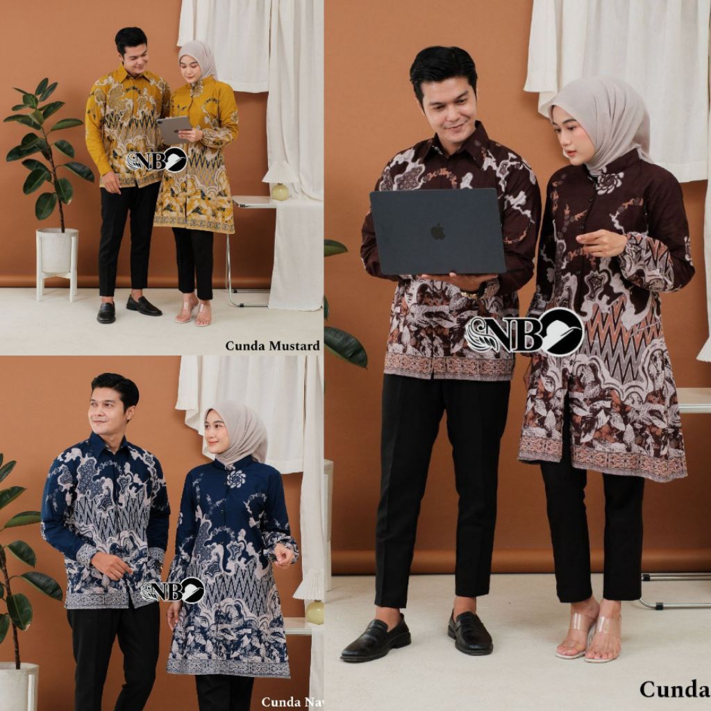 Couple Batik Tunik Wanita Modern Atasan Baju Batik Motif Terbaru Couple Batik Kemeja Pria Lengan Pan