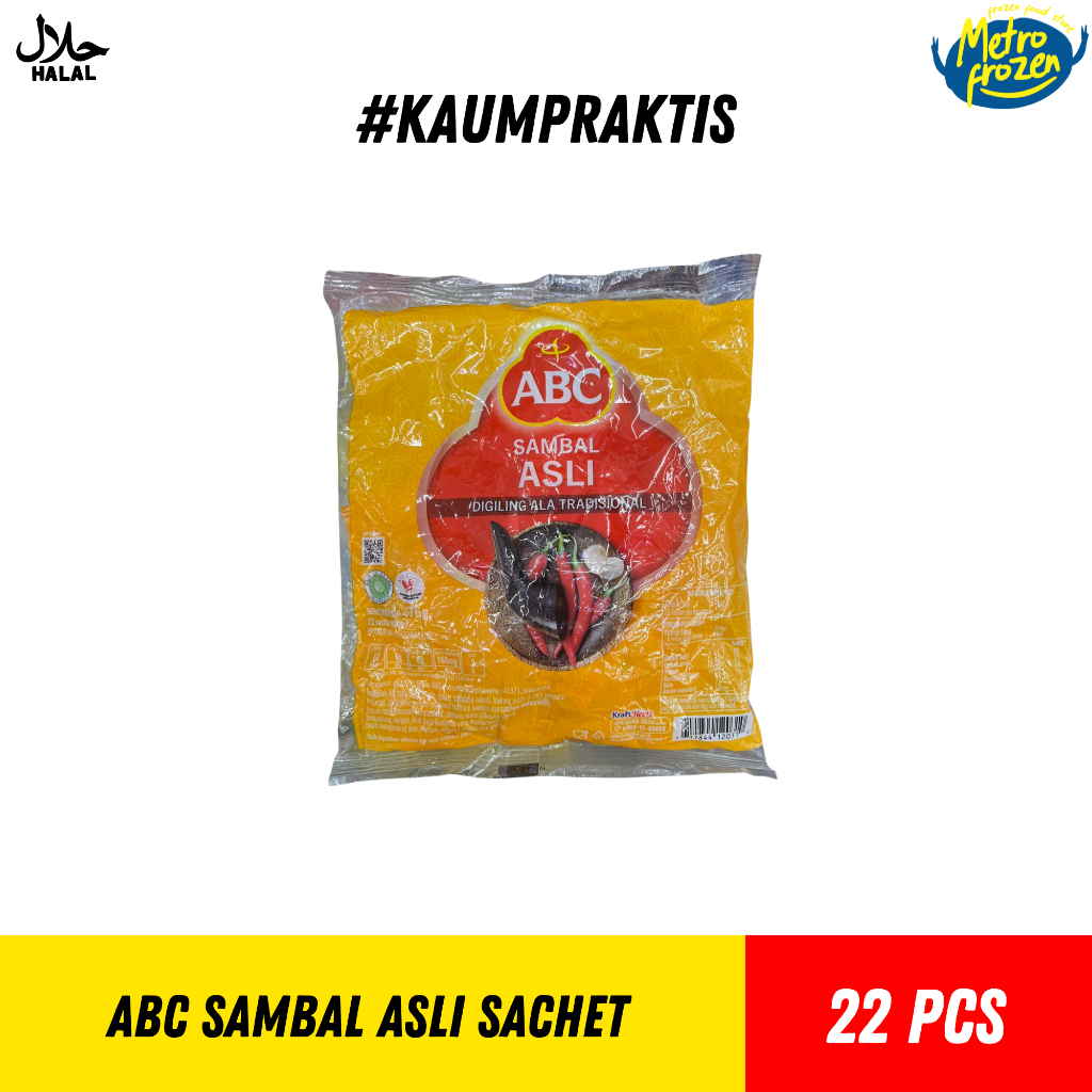 

ABC Sambal Asli & Saus Tomat Sachet 22pcs //sambal asli sachet //saus tomat sachet