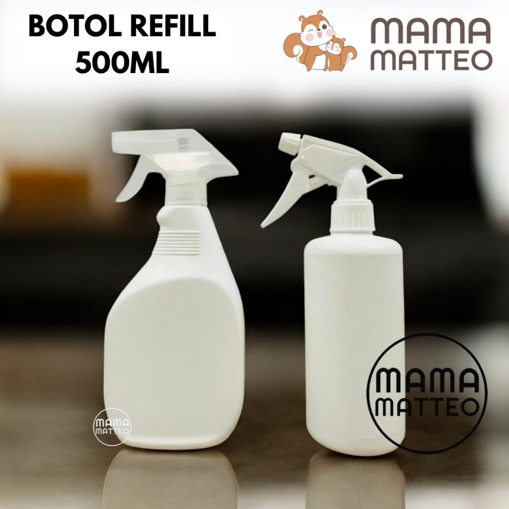 BOTOL SPRAY KOSONG PUTIH ESTETIK 500ml / BOTOL SPRAY HDPE / KISPRAY