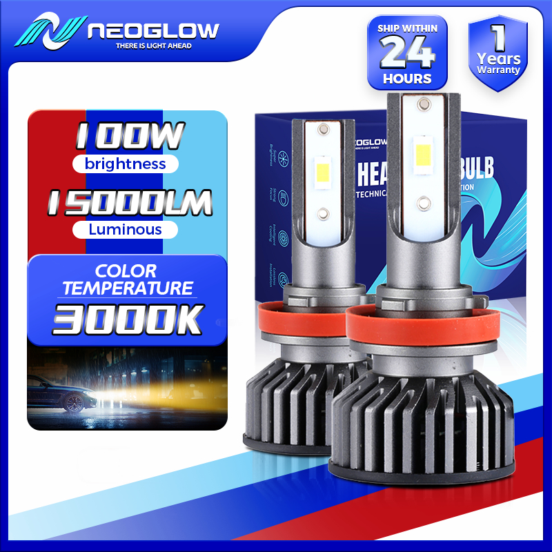 NeoGlow NOVA 100W 10LM Lampu kabut kuningLampu LED kuning anti kabut Lampu rna kuning visibilitas