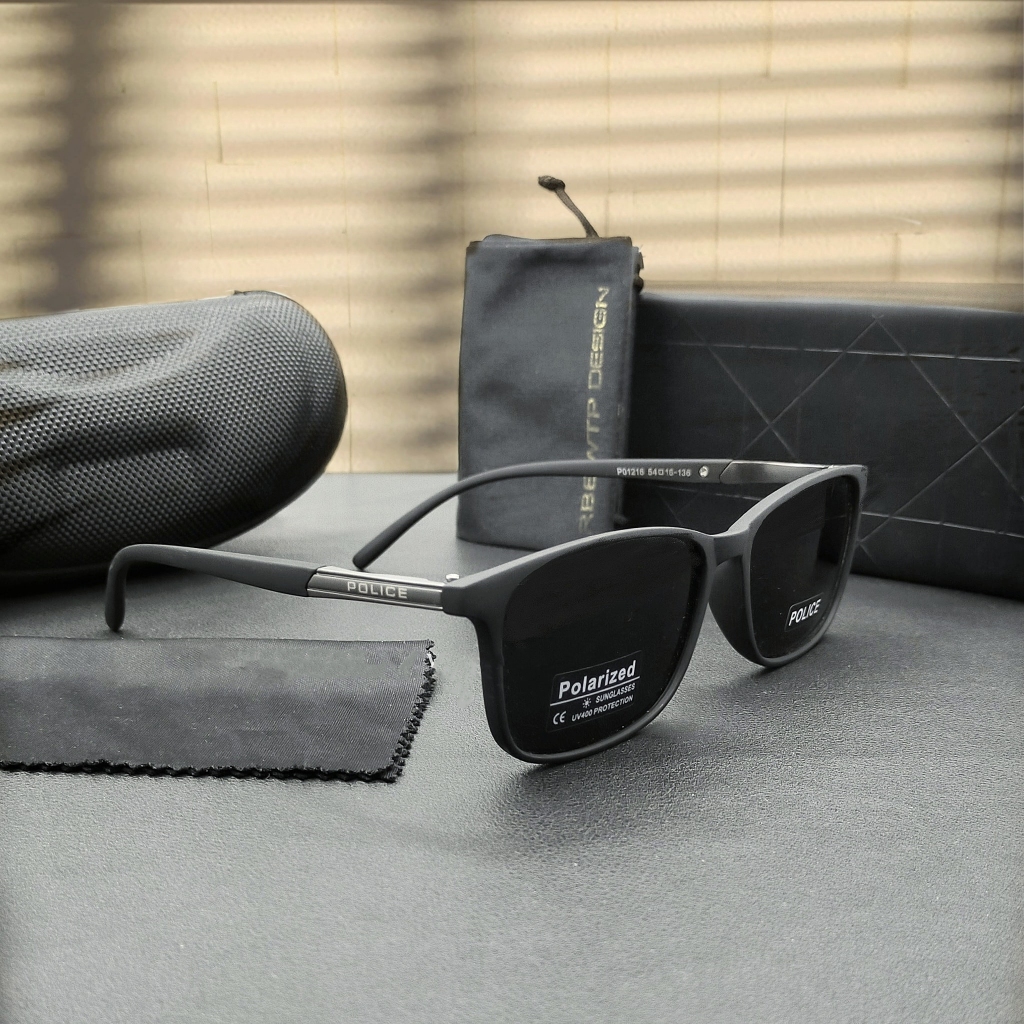 KACAMATA SPORT PRIA POLICE 1216 LENSA POLARIZED PHOTOCROMIC ANTISILAU ANTIRADIASI FRAME POLYCARBONAT