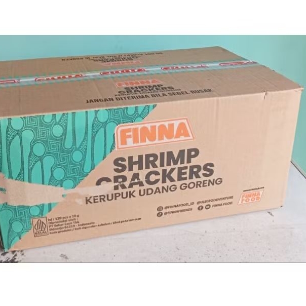 

(karton) finna krupuk udang goreng 10 gr ( isi 60 & 120 pcs)