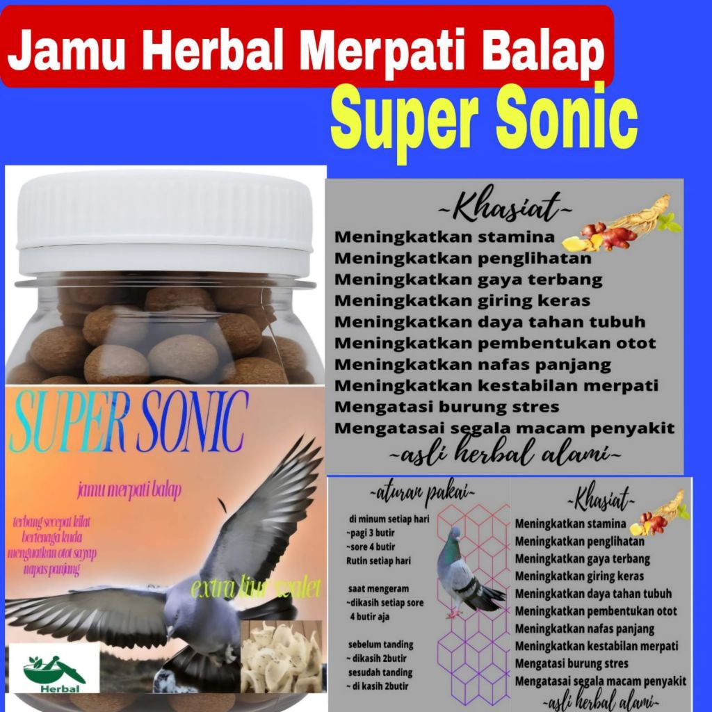 120 BUTIR JAMU SUPER SONIC JAMU GIRING KEKET KERAS paling ampuh dalam 2 hari pil sarang walet ginsen