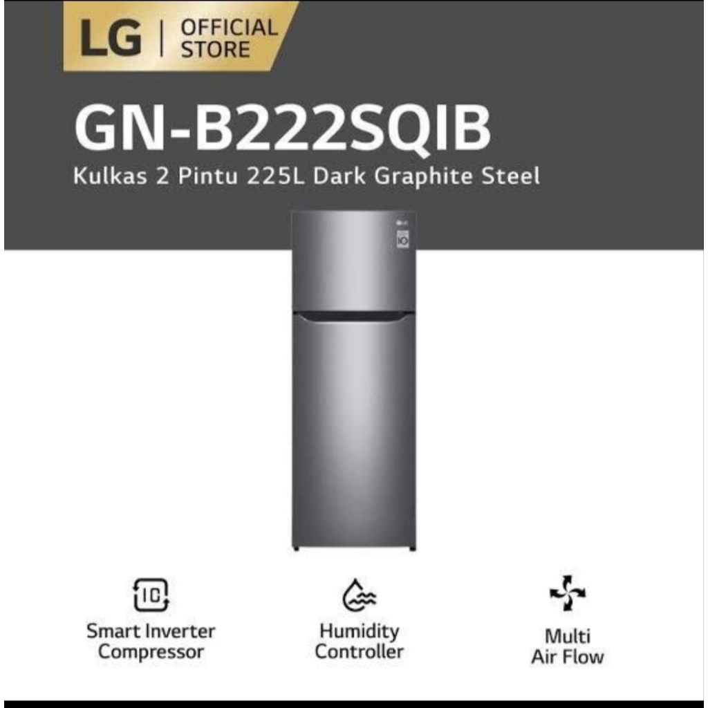 Lemari Es LG 2 Pintu LG GN-B222SQIB