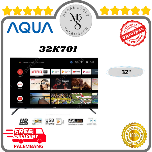 TV LED Aqua Android TV 32Inch - 32K701 Android TV