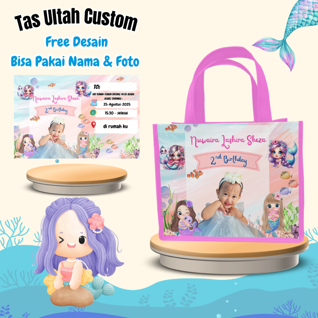 

Paket 50 Tas Ultah Ulang Tahun Anak Free Undangan Murah Unik Kekenian Custom Nama Foto Muat Kfc Snack