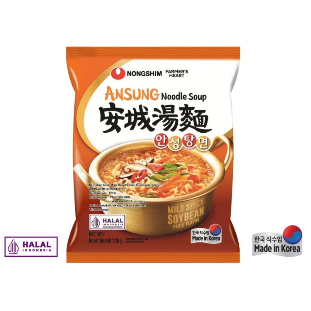 

MIE IMPORT KOREA - NONGSHIM ANSUNGTANGMYUN (Spicy Miso Soup Noodle) 125gr