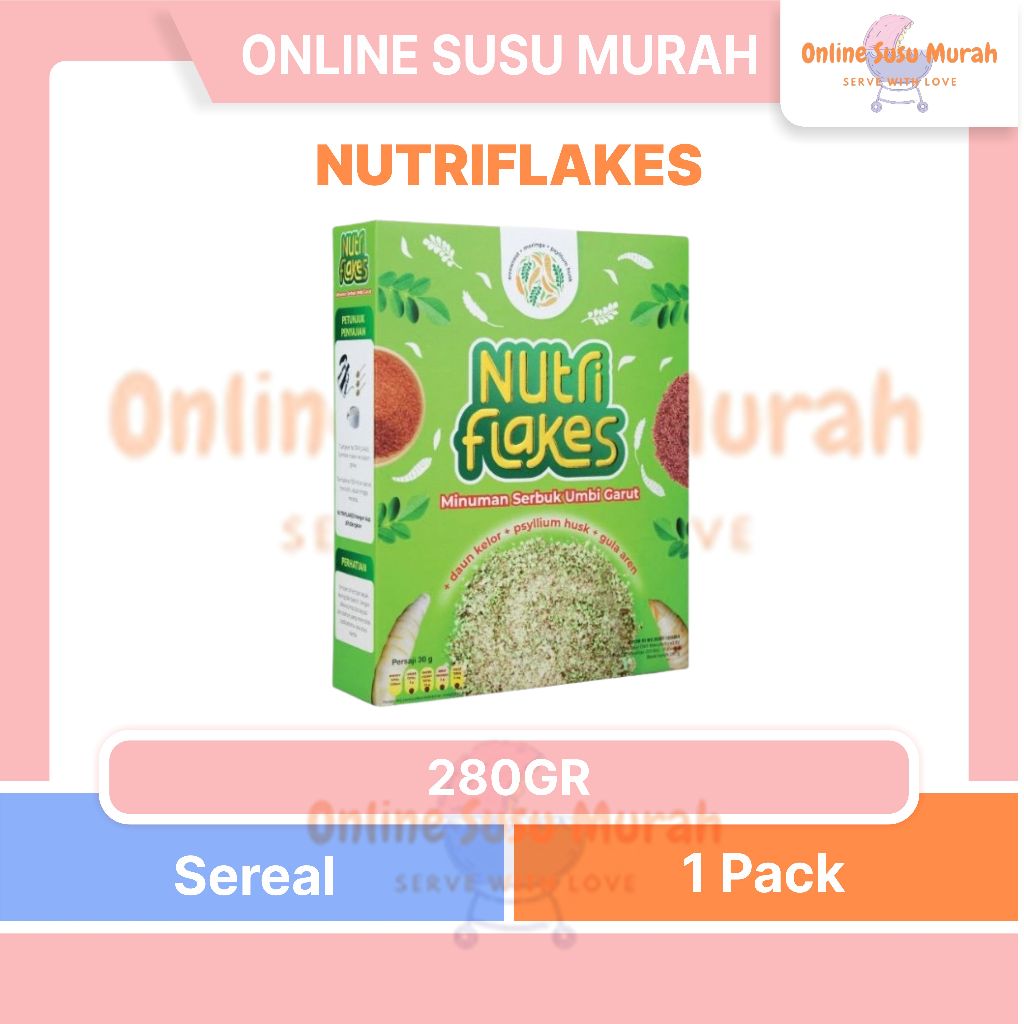 

Nutriflakes Sereal 280 gr - Asam Lambung Umbi Garut Original PRLA