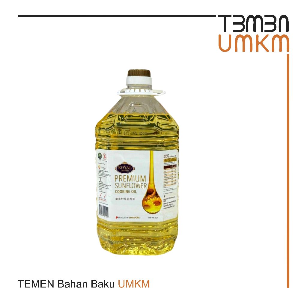 

Royal Cuisine Sunflower, Canola Cooking Oil 1KG & 5 KG - Minyak Bunga Matahari Premium Sunora