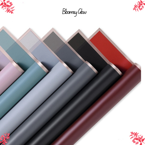 

Kertas Buket Bunga Flower Wrapping Flower Paper List Gold Cellophane Florist KB010