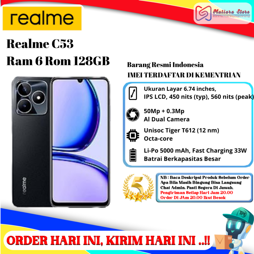 Realme C53 Ram 6/128GB | Ram 8/256GB