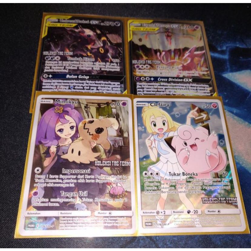 Kartu Pokemon TCG ID Indonesia Set 5 Promo Clefairy Mimikyu P CHR etc