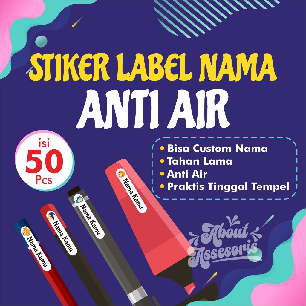

STIKER NAMA ANTI AIR CUSTOM NAMA SENDIRI - About Assesoris