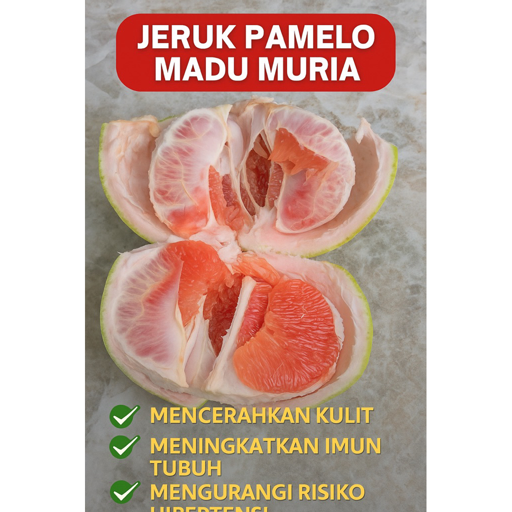 

paket hemat 3 jeruk pamelo madu muria berat 1,5kg-1,7kg