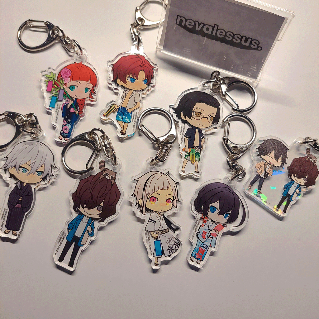 [OFFICIAL] BSD Bungo Stray Dogs Mayoi Marui Acrylic Keychain - Atsushi, Kyouka, Ranpo, Poe, Oda, Ang