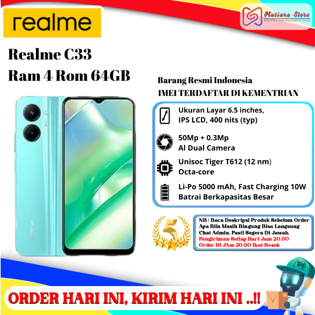 Realme C33 Ram 4 Rom 64GB