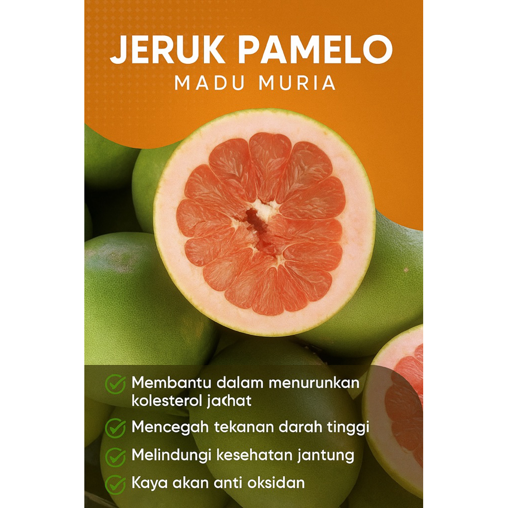 

jeruk pamelo asli muria tanpa biji BERAT 1,6kg-1,8kg