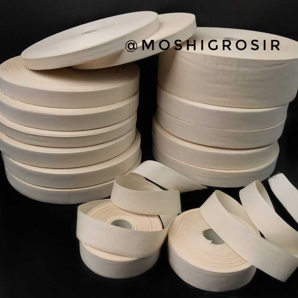 

1 METER - LABEL PITA KATUN POLOS / PITA KATUN POLOS / PITA KATUN IMPORT