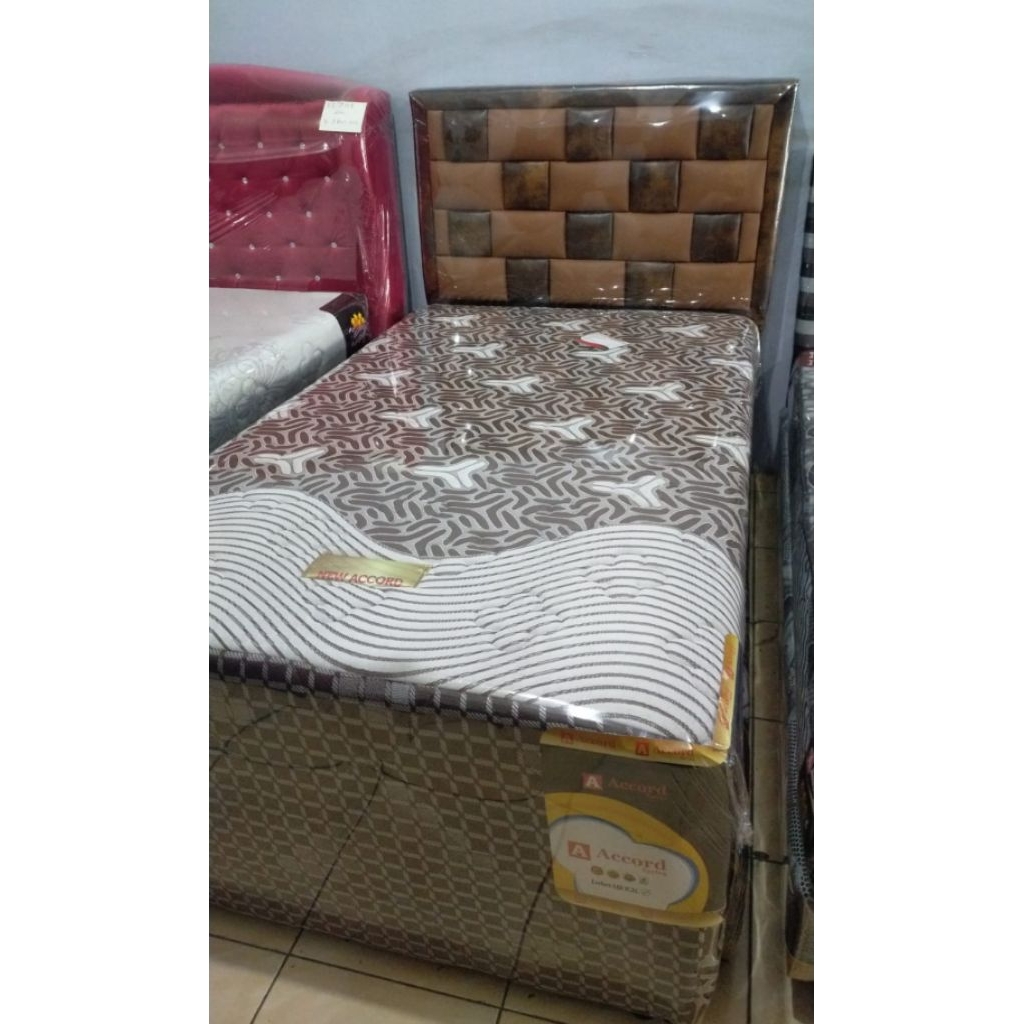 Bed Dorong Spring Bed 2 in 1 | Kasur Sorong Springbed 3 Dimensi 120x200