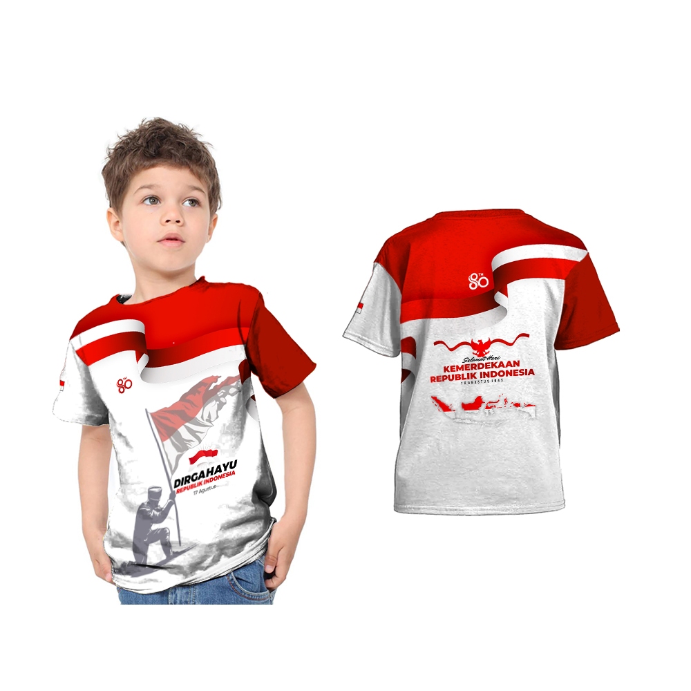 Baju Agustusan Anak Anak Kaos 17 Agustus 2025 Fullprint