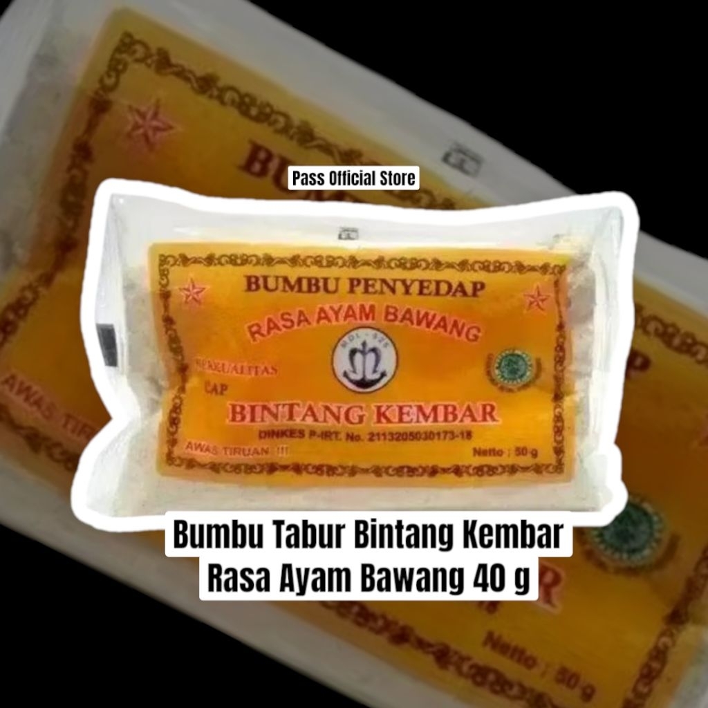 

Bumbu Tabur Rasa Ayam Bawang Bintang Kembar 40 gr/pcs
