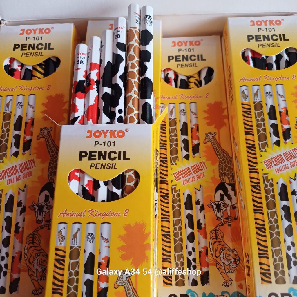 

1 pak pensil 2b joyko motif animal isi 12pcs
