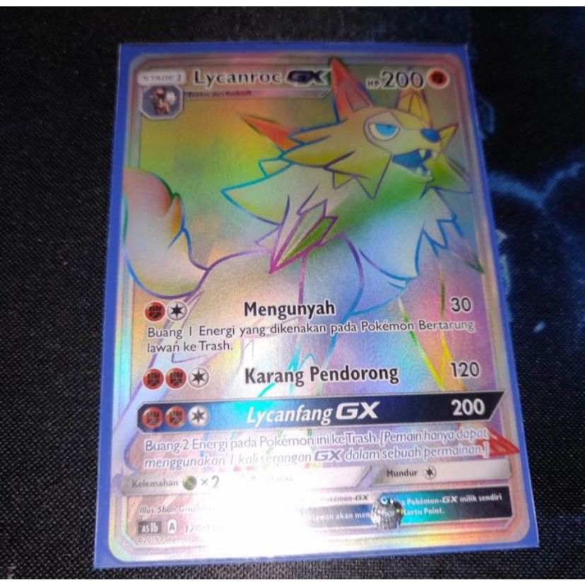 Kartu Pokemon TCG ID Indonesia AS1b Lycanroc GX HR