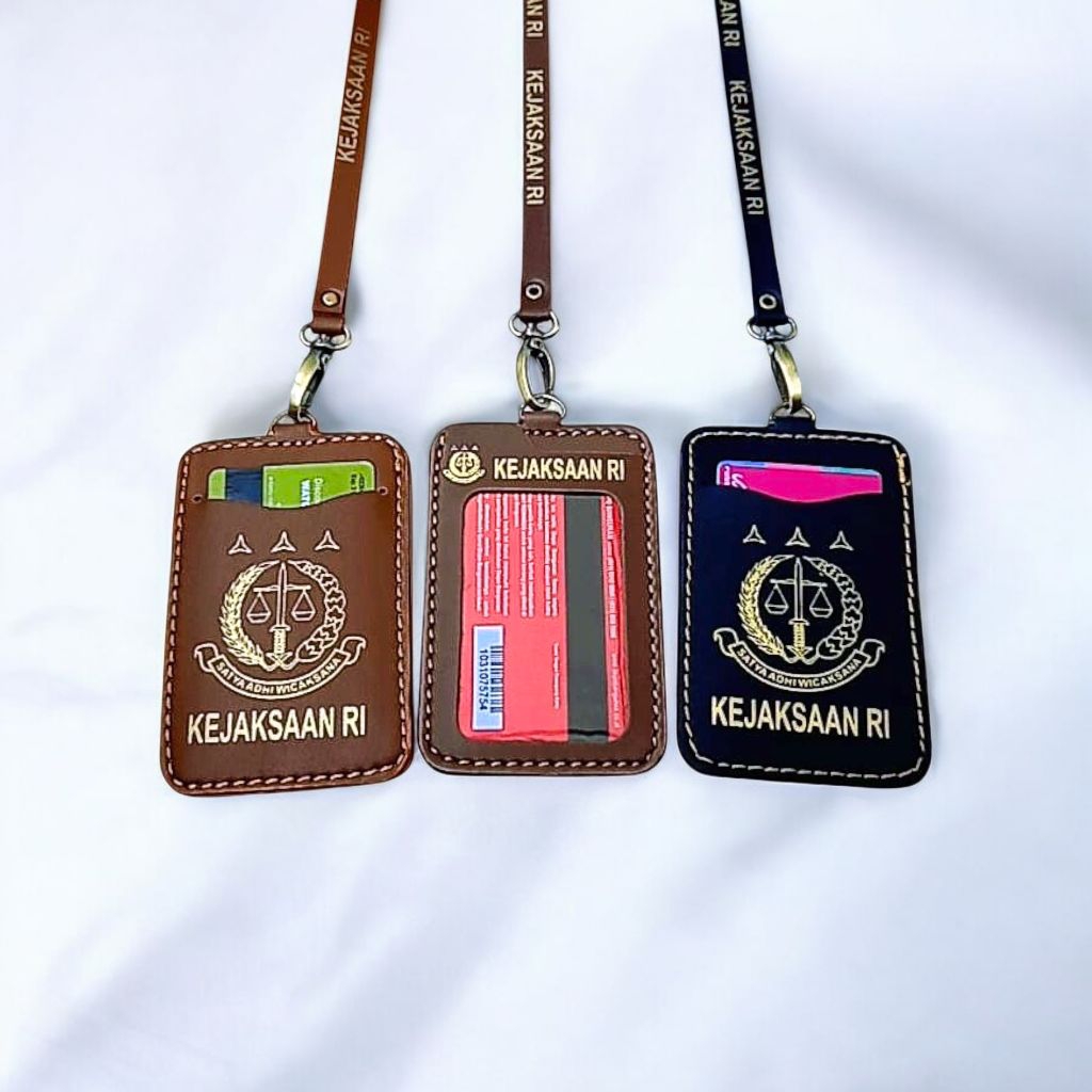

Lanyard Id Card Holder Name Tag Kulit KEJAKSAAN RI