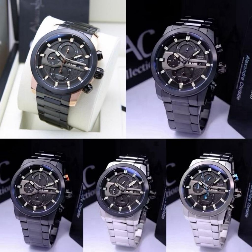 Jam Tangan Pria Alexandre Christie Ac 6265 Original Chronograph