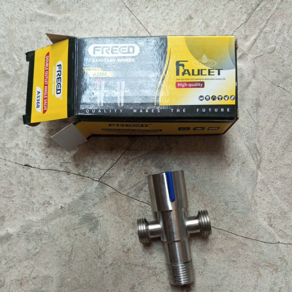 Stop Kran T  StopKran Cabang Stainless / Kran Closet Wastafel Shower freed / Kran Shower / Stop Kran