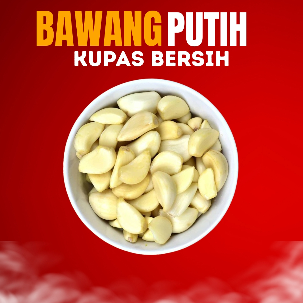 

Bawang Putih Kupas Bersih 500Gram Segar Fresh