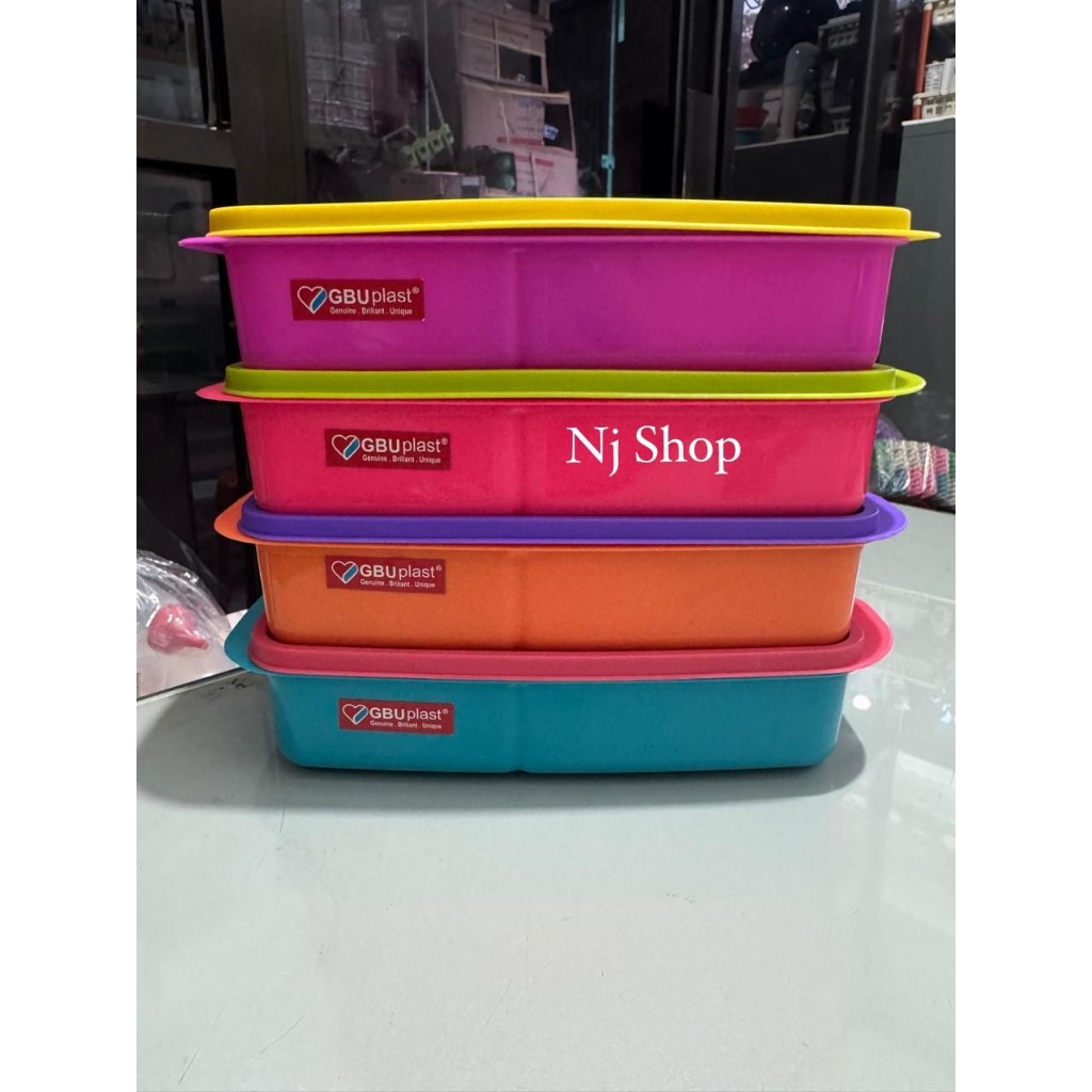 Kotak makan Milano GBU LB-200/Kotak makan sekat 3/Lunch box/Tempat makan plastik/Ompreng/Kotak bekal