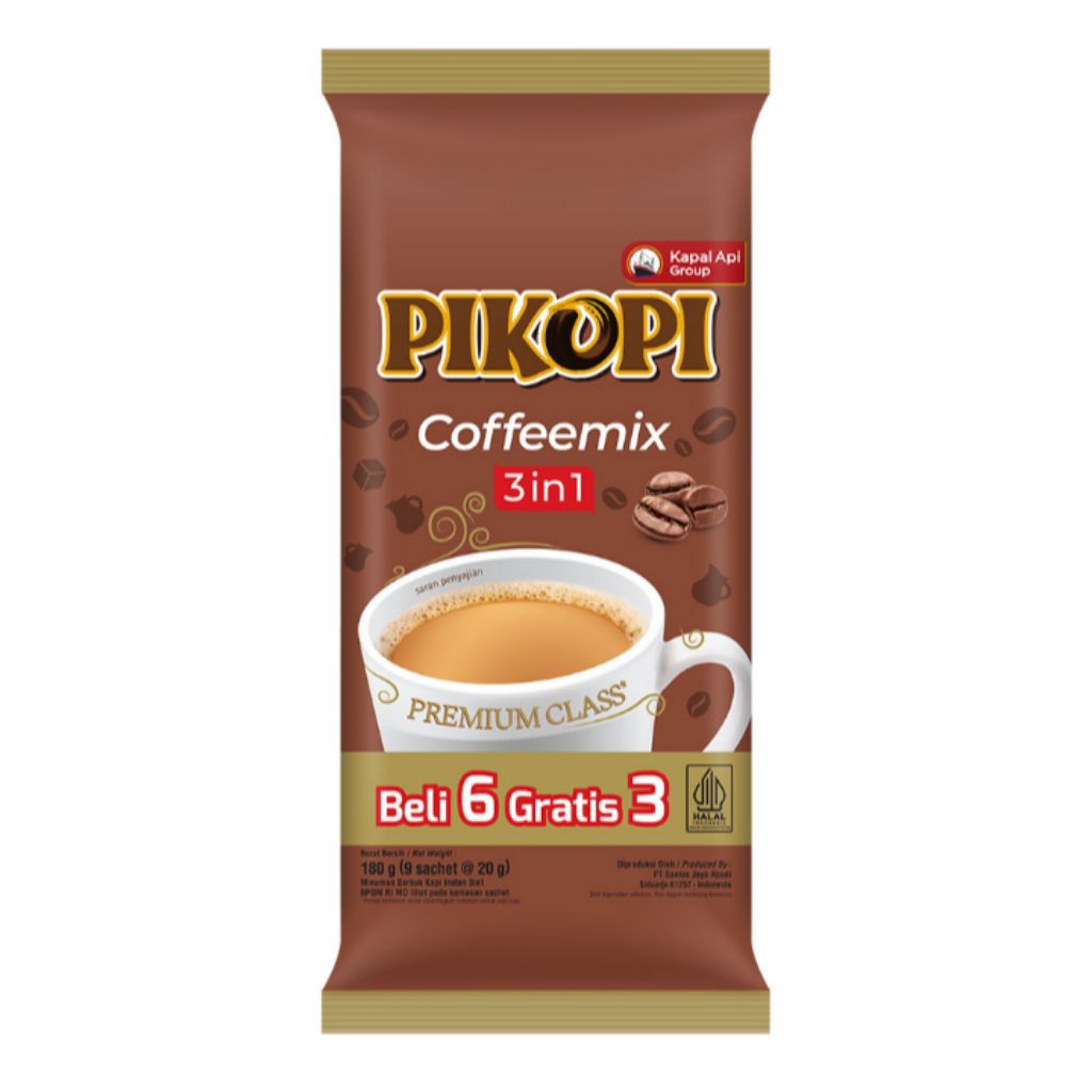 

Pikopi Kopi Instan 3 in 1 KopiMix 9 x 20 g