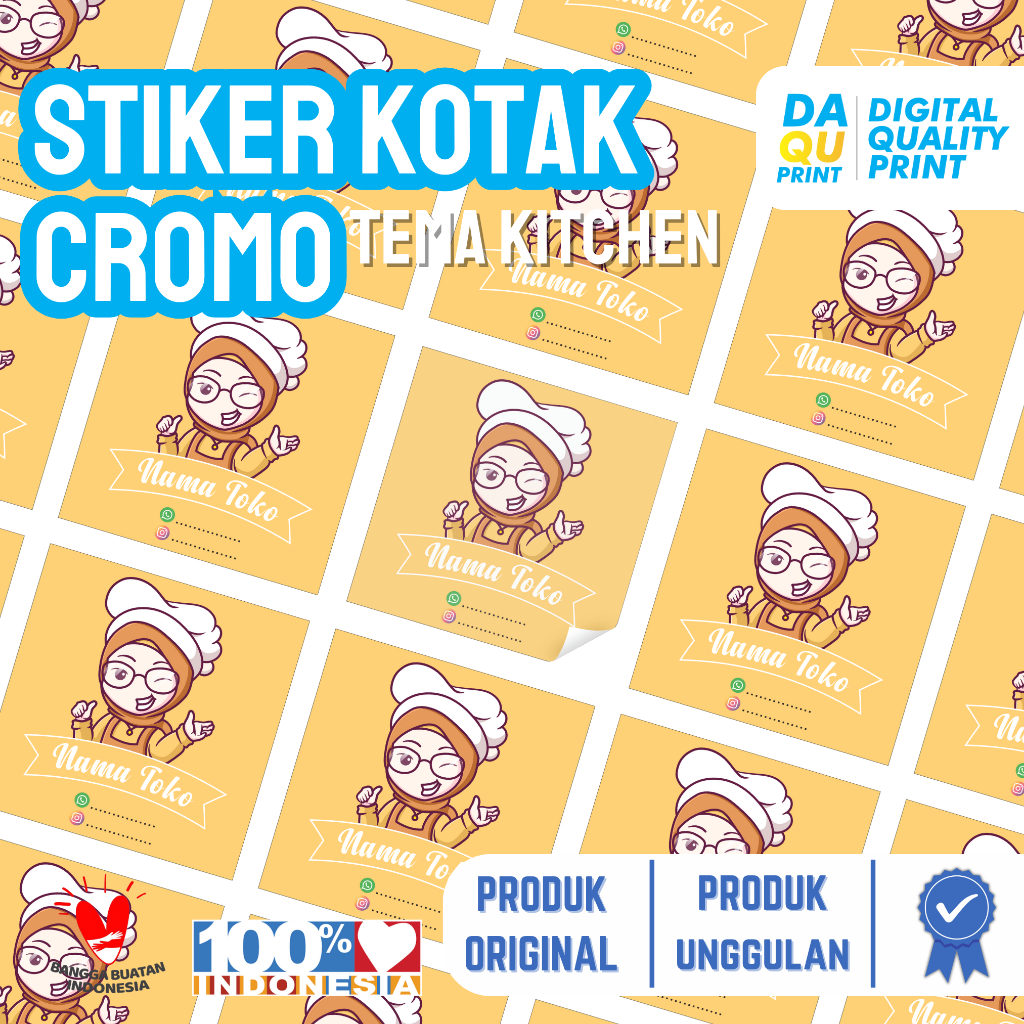 

[CROMO] Cetak Stiker Kotak Tema Kitchen - Label Kotak - Label Makanan - Stiker Cromo