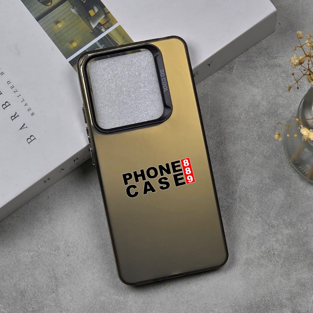 POCO M5 POCO M7 PRO CASE IMD BLACK PLATE HOLOGRAM  CASE SOCOOL BLACK POCO M5 POCO M7 PRO SCB